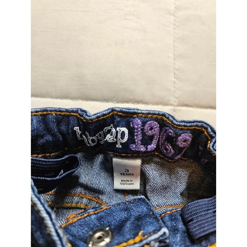 Baby Gap 1969 Toddler Dark Wash Straight Leg Jeans Size 3 Years Adjustable